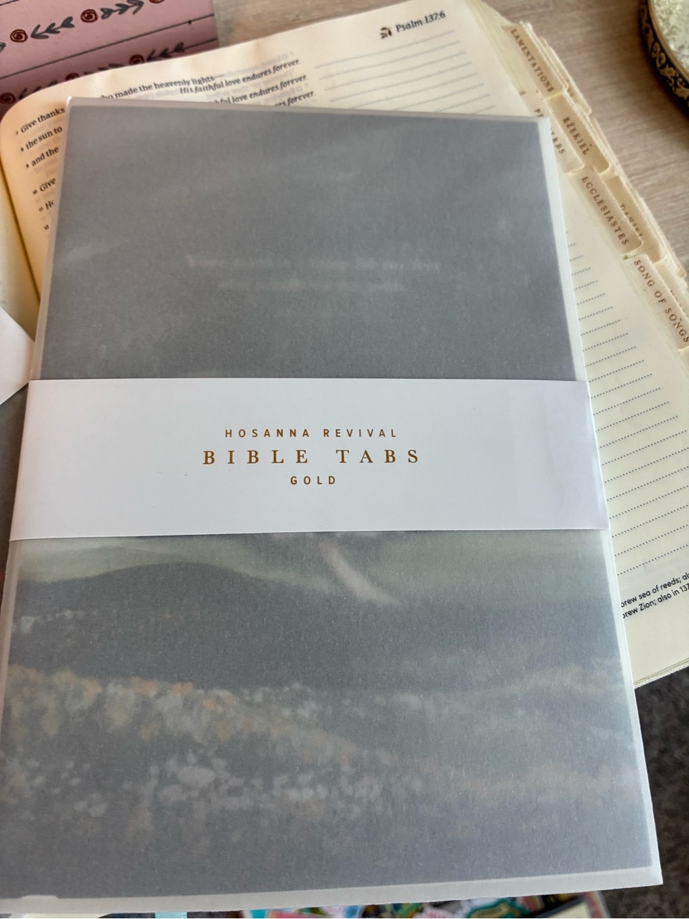 Hosanna Revival Bible Tabs-Gold or Black. See how they look on Bible in photos. - Picture 3 of 6